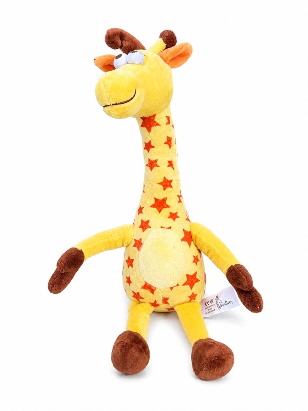 Toys R Us Geoffrey The Giraffe Plush 17.5" Stuffed Animal Yellow Stars 2015